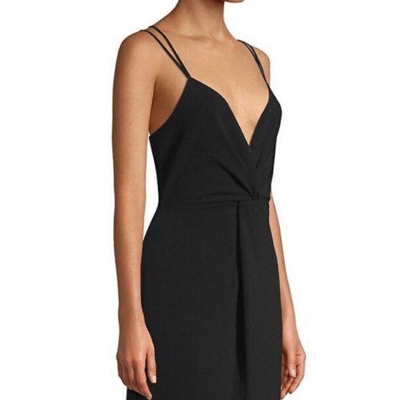 NWT Parker Black | Black Crepe Front Slit Maxi Dress | 4 - Picture 4 of 15